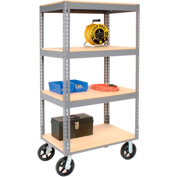 Global Industrial Boltless Shelf Truck, Steel, 48 in L, 24 in W, 68 in H 585423 - main